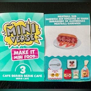 Meatball sub sandwich Cafe series 3
Miniverse make it mini food
